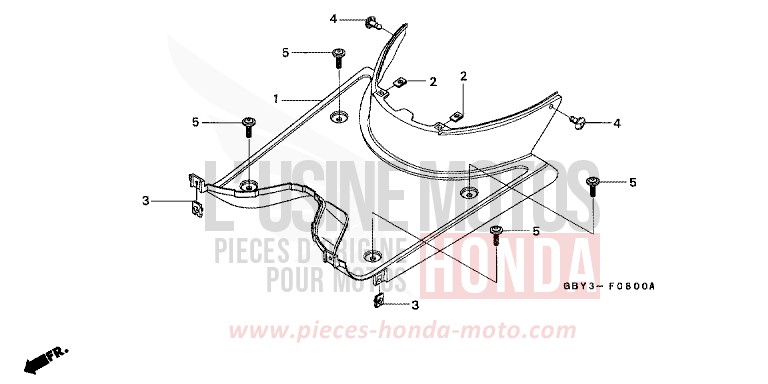 BODENBLECH von CB1300 Super Bold'or ABS FURY RED (R240) von 1998